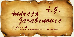 Andreja Garabinović vizit kartica